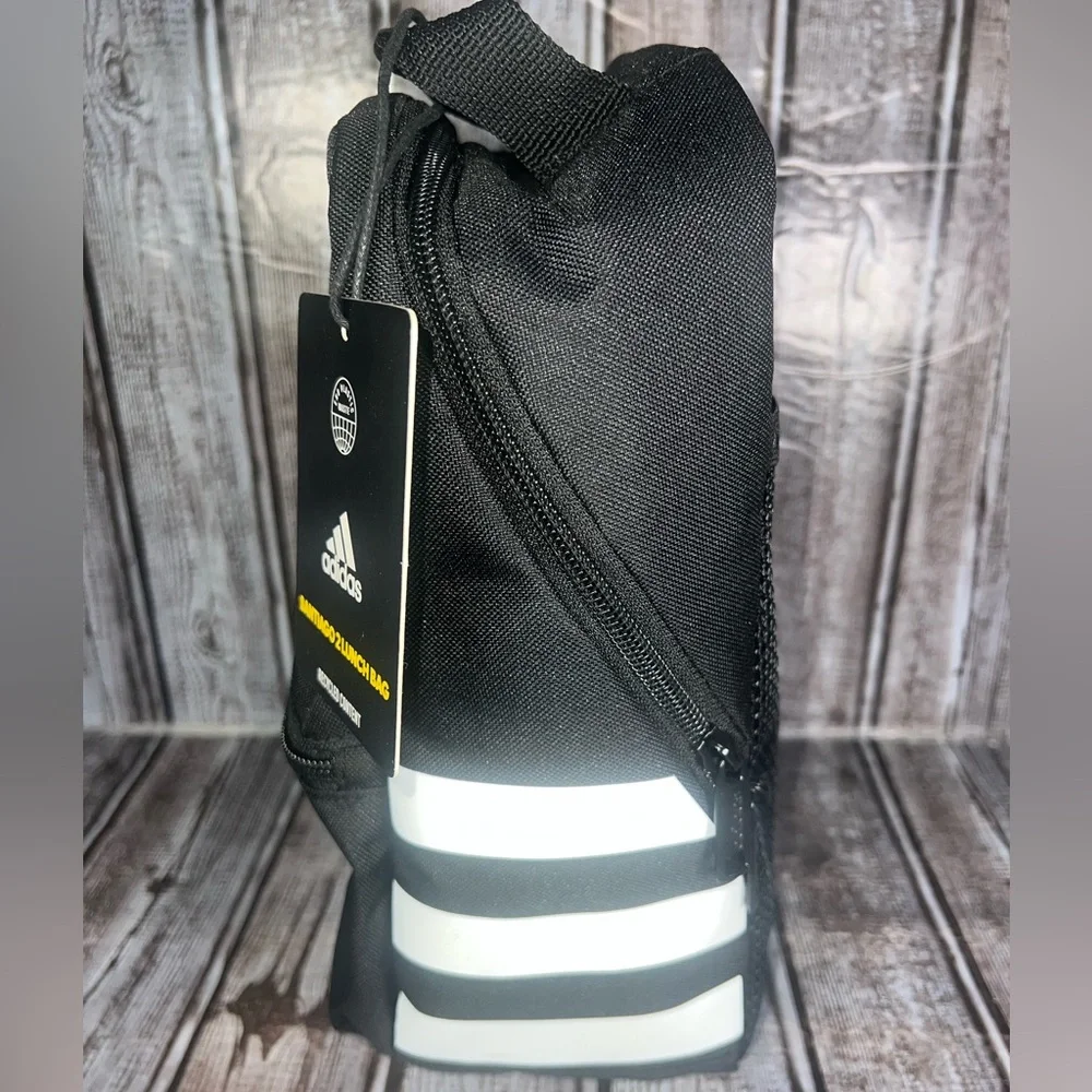 Adidas Insulated Lunch Bag Front Zip Pocket, Clip Handle, For School Sports Work